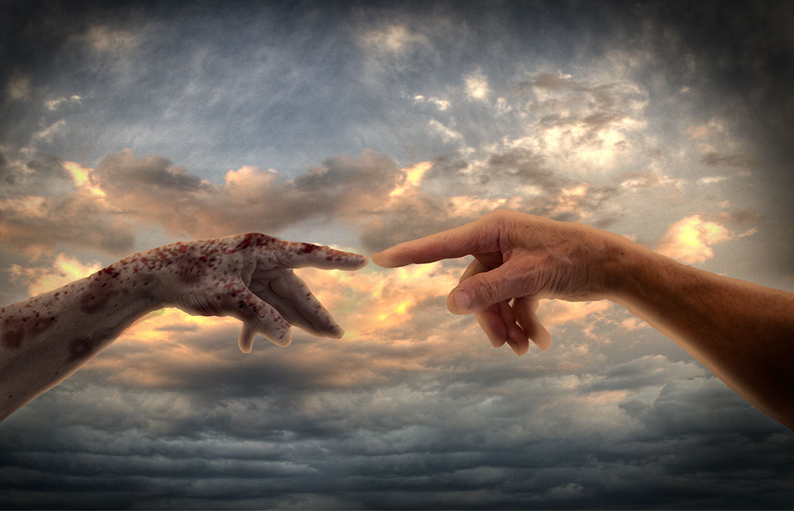 The Communion table in the early morning light